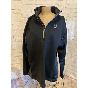 SPYDER Black Fleece 1/4 Zip Pullover XXL Boulder Co